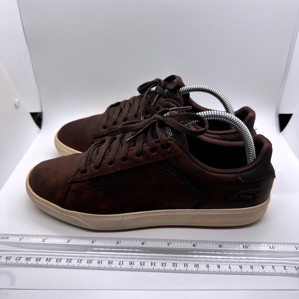 Skechers On-The-Go Leather Sneakers Casual Cushion Walking Shoes Brown Size 7.5 - Picture 6 of 12